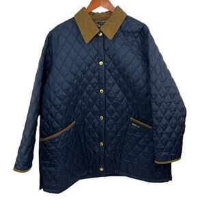 Barbour 30th Anniversary Liddesdale Jacket British Chic Quilted Navy Blue 16 NWT